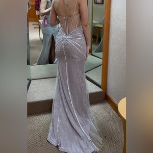 Silver Dillards Prom Dress